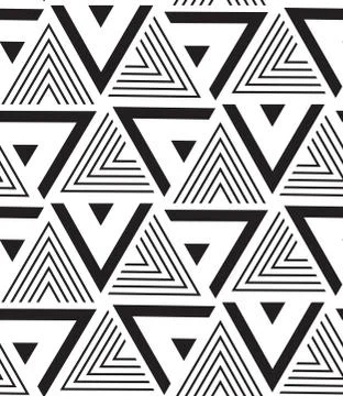 Vector geometric seamless pattern. Modern triangle texture, repe Illustrazione stock