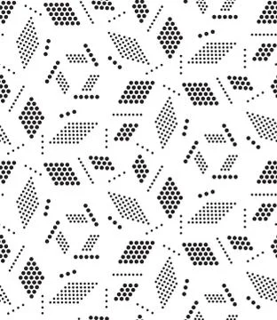 Vector geometric seamless pattern. Modern circle texture, repeat Stock Illustration