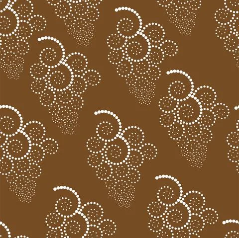 Vector. Geometric seamless pattern. Monochrome dots in the form of a spiral. Stock Illustration