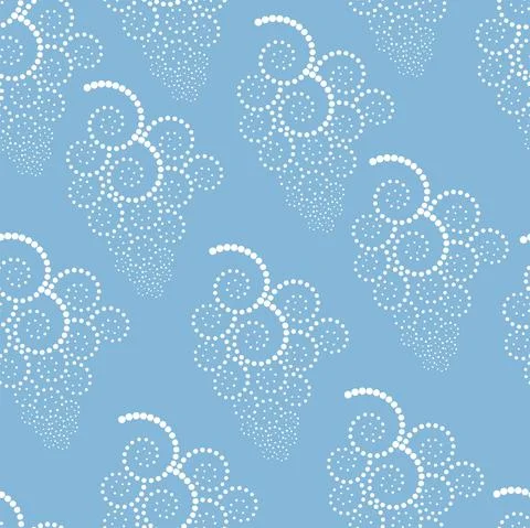 Vector. Geometric seamless pattern. Monochrome dots in the form of a spiral. Stock Illustration