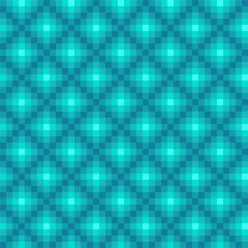 Vector geometric seamless pattern. Pixel blue background. 스톡 일러스트