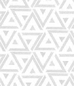 Vector geometric seamless pattern. Repeating abstract triangle gradation in b Illustrazione stock