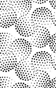 Vector geometric seamless pattern. Repeating abstract circles gradation in bl Stock Illustration