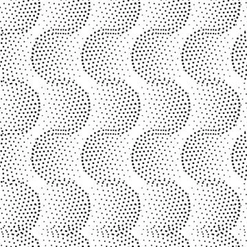 Vector geometric seamless pattern. Repeating abstract circles gradation in bl Stock Illustration