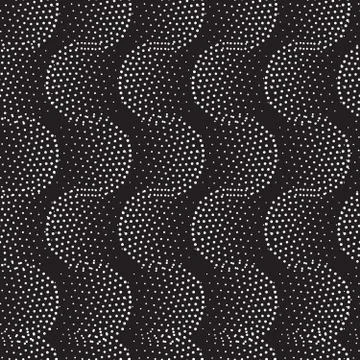 Vector geometric seamless pattern. Repeating abstract circles gradation in bl Stock Illustration