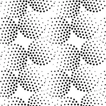 Vector geometric seamless pattern. Repeating abstract circles gradation in bl Stock Illustration