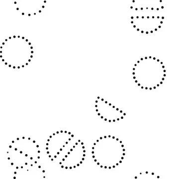 Vector geometric seamless pattern. Repeating abstract circles gradation in bl Ilustración de archivo