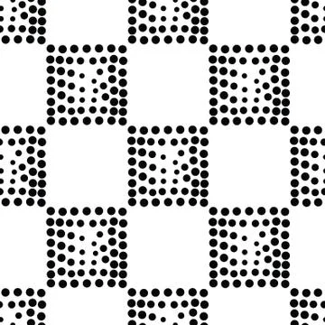 Vector geometric seamless pattern. Repeating abstract dots Stock Illustration