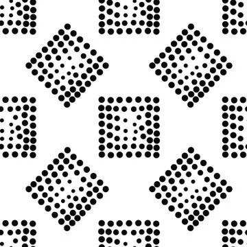 Vector geometric seamless pattern. Repeating abstract dots Illustrazione stock