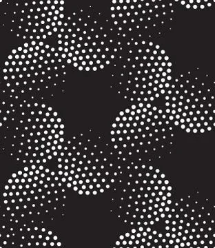 Vector geometric seamless pattern. Repeating abstract dots Stock Illustration