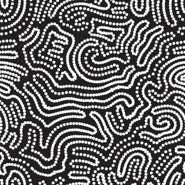 Vector geometric seamless pattern. Repeating abstract dots Stock Illustration