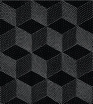 Vector geometric seamless pattern. Repeating abstract dots Stock Illustration