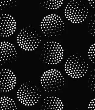 Vector geometric seamless pattern. Repeating abstract dots Illustrazione stock