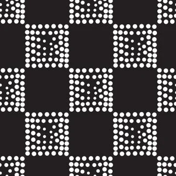 Vector geometric seamless pattern. Repeating abstract dots Illustrazione stock
