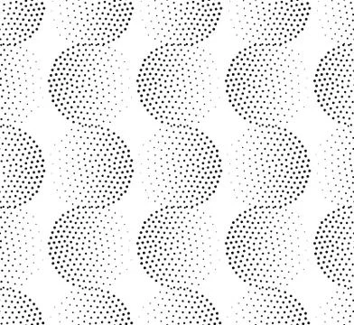 Vector geometric seamless pattern. Repeating abstract dots Stock Illustration