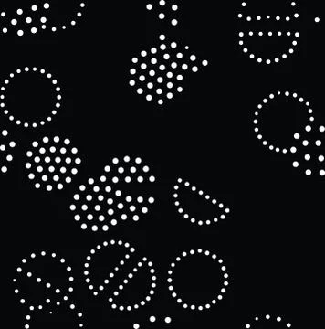 Vector geometric seamless pattern. Repeating abstract dots Illustrazione stock