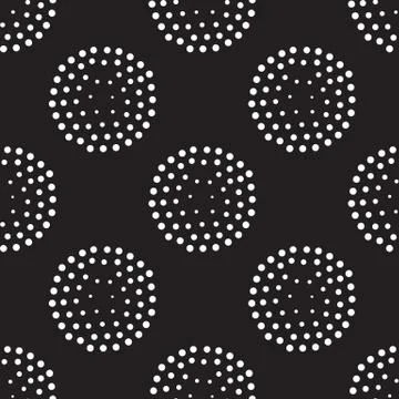 Vector geometric seamless pattern. Repeating abstract dots Illustrazione stock