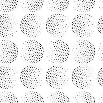 Vector geometric seamless pattern. Repeating abstract dots Stock Illustration
