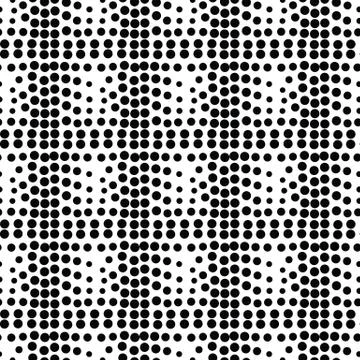 Vector geometric seamless pattern. Repeating abstract dots Stock Illustration