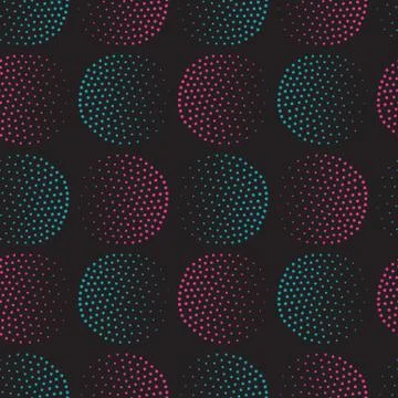 Vector geometric seamless pattern. Repeating abstract circles gr Stock Illustration