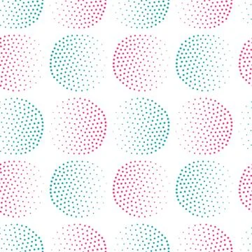 Vector geometric seamless pattern. Repeating abstract circles gr Stock Illustration