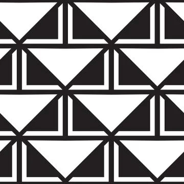 Vector geometric seamless pattern. Repeating abstract lines in b Stock Illustration