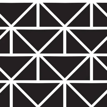 Vector geometric seamless pattern. Repeating abstract lines in b Stock Illustration