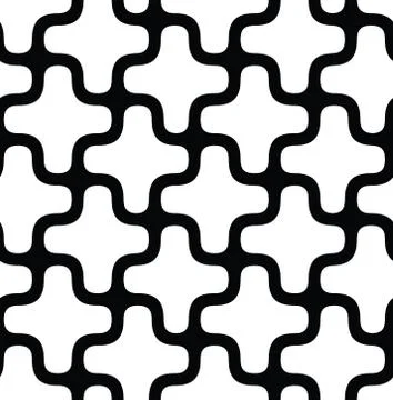 Vector geometric seamless pattern. Repeating abstract lines in b Illustrazione stock