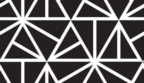 Vector geometric seamless pattern. Repeating abstract lines in b Stock Illustration