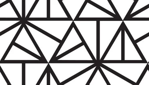 Vector geometric seamless pattern. Repeating abstract lines in b Illustrazione stock