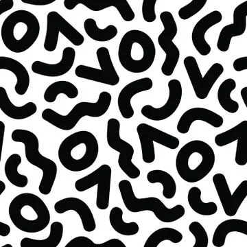 Vector geometric seamless pattern retro memphis style, fashion 80-90s Illustrazione stock
