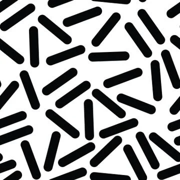 Vector geometric seamless pattern retro memphis style, fashion 80-90s Stock Illustration