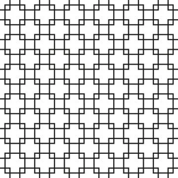 Vector geometric seamless pattern - simple mosaic design Stock Illustration