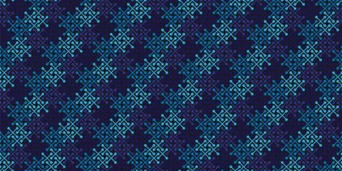 Vector geometric seamless pattern with simple cross shapes silhouettes 스톡 일러스트