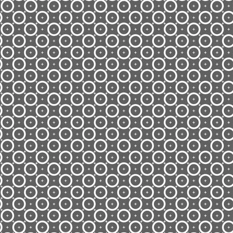 Vector. Geometric seamless pattern. Solid linear circles and crosses. Stock Illustration