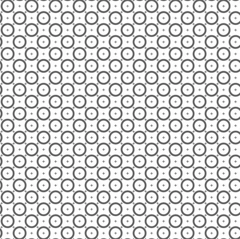 Vector. Geometric seamless pattern. Solid linear circles and crosses. イラスト素材