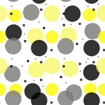 Vector geometric seamless pattern. Universal Repeating abstract circles figure Stock Illustration