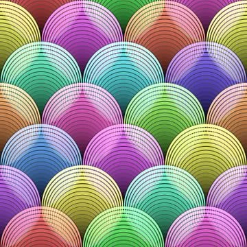 Vector geometric seamless patterns, with colorful texture. Stock Illustration