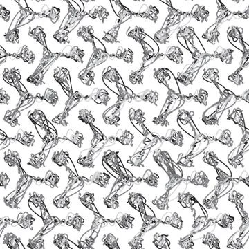 Vector geometric seamless patterns set, black and white texture. Stock Illustration