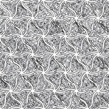 Vector geometric seamless patterns set, black and white texture. Stock Illustration