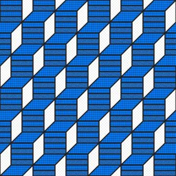 Vector geometric seamless patterns with textured bold mathematical shapes 스톡 일러스트