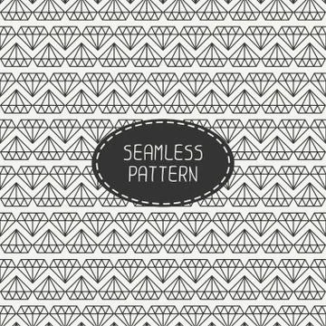Vector geometric seamless retro pattern with vintage hipster diamond. Wrapping Stock Illustration