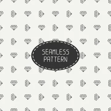 Vector geometric seamless retro pattern with vintage hipster diamond. Wrapping Illustrazione stock