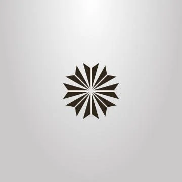 Vector geometric sign of flower of triangles shapes	 Иллюстрация