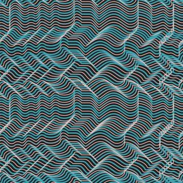 Vector geometric striped seamless pattern. Repeating abstract ch Illustrazione stock