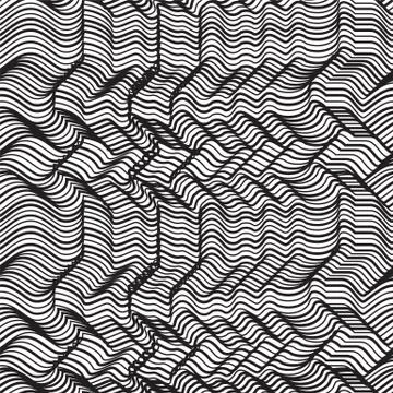 Vector geometric striped seamless pattern. Repeating abstract ch Illustrazione stock