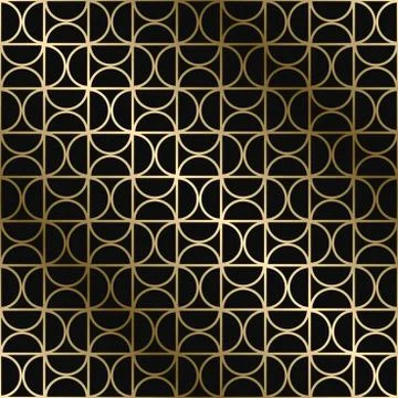 Vector geometric stylish art deco pattern - seamless luxury gold gradient design Stock Illustration