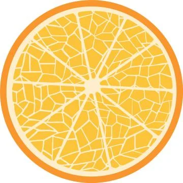 Vector geometric stylized image of an orange Stock Illustration