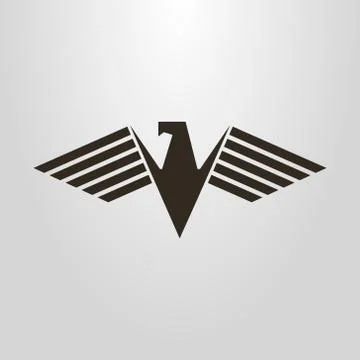 Vector geometric symbol of an abstract eagle Stock Illustration