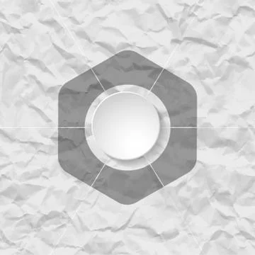 Vector geometric template with round and hexagonal shapes with shadow on the Stock Illustration